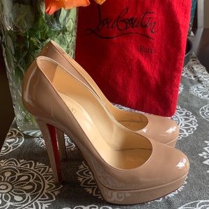 Nude Bianca 140 Louboutin heels